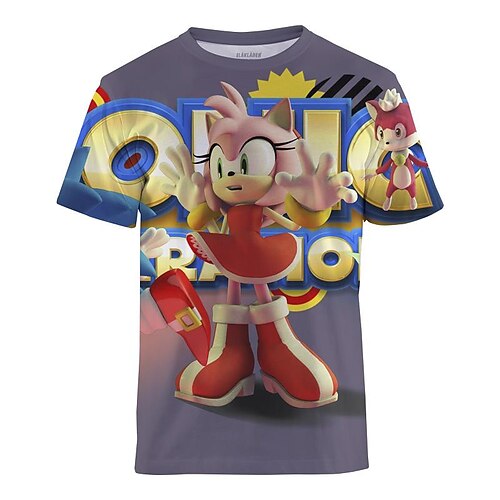 Kids Girls' Sonic Amy Rose T shirt Tee Short Sleeve 3D Print Graphic Crewneck Multicolor Children Tops Fall Winter Cool Outdoor Daily Regular Fit 4-12 Years
Kids Girls' Sonic Amy Rose T shirt Tee Short Sleeve 3D Print Graphic Crewneck Multicolor Children Tops Fall Winter Cool Outdoor Daily Regular Fit 4-12 Years