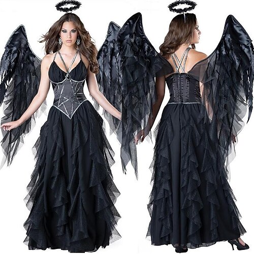 Angel Cosplay Costume Outfits Adults' Women's Cosplay Halloween Festival / Holiday Polyester Black Women's Easy Carnival Costumes / Dress / Wings / Hair Band / Dress / Wings
Angel Cosplay Costume Outfits Adults' Women's Cosplay Halloween Festival / Holiday Polyester Black Women's Easy Carnival Costumes / Dress / Wings / Hair Band / Dress / Wings