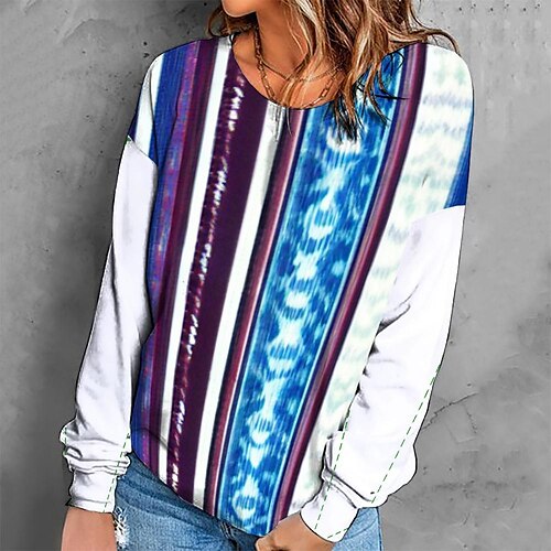 Women's Sweatshirt Pullover Retro Blue Graphic Geometric Tie Dye Casual Round Neck Long Sleeve S M L XL 2XL 3XL / Winter
Women's Sweatshirt Pullover Retro Blue Graphic Geometric Tie Dye Casual Round Neck Long Sleeve S M L XL 2XL 3XL / Winter