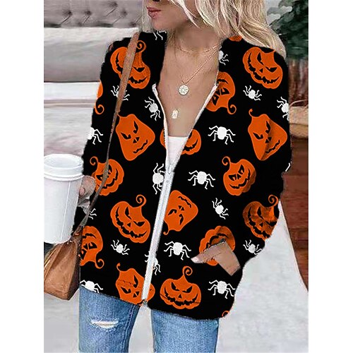 Women's Hoodie Jacket Warm Breathable Outdoor Halloween Daily Wear Going out Zipper Pocket Print Zipper Hoodie Vintage Sports Comfortable Street Style Pumpkin Regular Fit Outerwear Long Sleeve Winter
Women's Hoodie Jacket Warm Breathable Outdoor Halloween Daily Wear Going out Zipper Pocket Print Zipper Hoodie Vintage Sports Comfortable Street Style Pumpkin Regular Fit Outerwear Long Sleeve Winter
