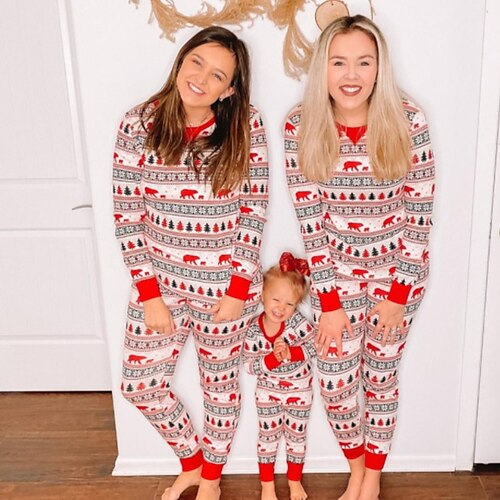 Christmas Pajamas Family Set Ugly Christmas pattern Home White Long Sleeve Mom Dad and Me Daily Matching Outfits
Christmas Pajamas Family Set Ugly Christmas pattern Home White Long Sleeve Mom Dad and Me Daily Matching Outfits