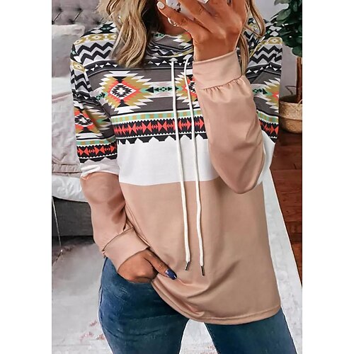 Women's Sweatshirt Pullover Streetwear Ethnic Beige Geometric Street Pile Neck Long Sleeve S M L XL 2XL 3XL
Women's Sweatshirt Pullover Streetwear Ethnic Beige Geometric Street Pile Neck Long Sleeve S M L XL 2XL 3XL