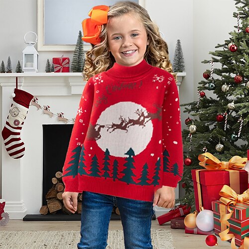 Toddler Girls' Ugly Christmas Sweater Long Sleeve Letter Elk Christmas Tree Red Children Tops Winter Fall Active Fashion Christmas Gifts Christmas Regular Fit 7-13 Years
Toddler Girls' Ugly Christmas Sweater Long Sleeve Letter Elk Christmas Tree Red Children Tops Winter Fall Active Fashion Christmas Gifts Christmas Regular Fit 7-13 Years
