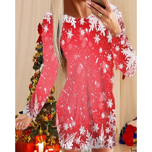 Women's Casual Dress T Shirt Dress Tee Dress Mini Dress Green Blue Purple Long Sleeve Snowflake Patchwork Winter Fall Autumn Crew Neck Classic Christmas 2022 S M L XL 2XL 3XL 4XL 5XL 6XL
Women's Casual Dress T Shirt Dress Tee Dress Mini Dress Green Blue Purple Long Sleeve Snowflake Patchwork Winter Fall Autumn Crew Neck Classic Christmas 2022 S M L XL 2XL 3XL 4XL 5XL 6XL