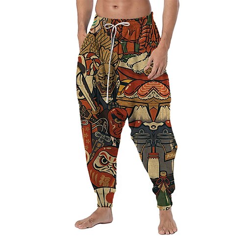 Men's Trousers Baggy Harem Pants Drawstring Elastic Waist 3D Print Cartoon Graphic Prints Comfort Breathable Casual Daily Holiday Streetwear Designer Green Purple Micro-elastic
Men's Trousers Baggy Harem Pants Drawstring Elastic Waist 3D Print Cartoon Graphic Prints Comfort Breathable Casual Daily Holiday Streetwear Designer Green Purple Micro-elastic