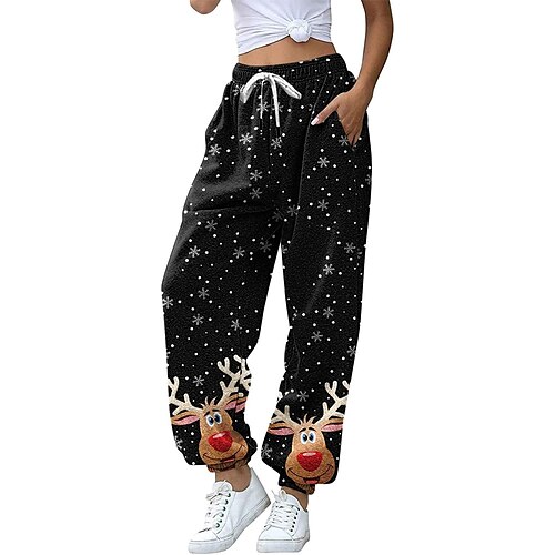 Women's Joggers Pants Trousers Cotton Black Fashion Christmas Casual Daily Side Pockets Full Length Comfort Snowflake S M L XL 2XL
Women's Joggers Pants Trousers Cotton Black Fashion Christmas Casual Daily Side Pockets Full Length Comfort Snowflake S M L XL 2XL