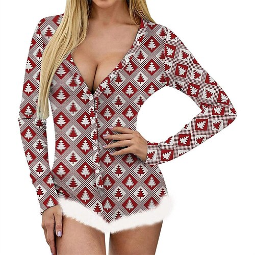 Women's Bodysuit Feather Print Animal V Neck Sexy Home Christmas Regular Fit Long Sleeve Green Black Wine S M L Winter
Women's Bodysuit Feather Print Animal V Neck Sexy Home Christmas Regular Fit Long Sleeve Green Black Wine S M L Winter