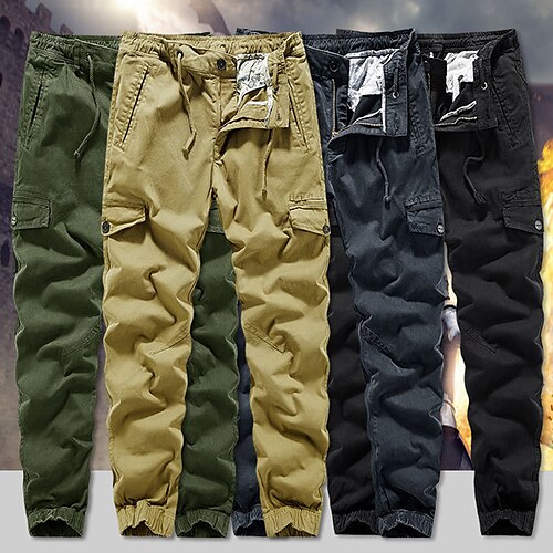 Men's Cargo Pants Trousers Drawstring Elastic Waist Multi Pocket Solid Color Casual Daily Going out Sports Stylish ArmyGreen Khaki Micro-elastic
Men's Cargo Pants Trousers Drawstring Elastic Waist Multi Pocket Solid Color Casual Daily Going out Sports Stylish ArmyGreen Khaki Micro-elastic