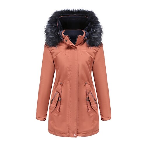 Women's Winter Jacket Parka Warm Breathable Outdoor Daily Wear Vacation Going out Pocket Fur Collar Fleece Lined Zipper Hoodie Active Lady Comfortable Solid Color Regular Fit Outerwear Long Sleeve
Women's Winter Jacket Parka Warm Breathable Outdoor Daily Wear Vacation Going out Pocket Fur Collar Fleece Lined Zipper Hoodie Active Lady Comfortable Solid Color Regular Fit Outerwear Long Sleeve
