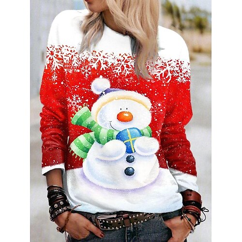 Women's Sweatshirt Pullover Streetwear Christmas Pink purple Green Blue Graphic Christmas Round Neck Long Sleeve S M L XL 2XL 3XL
Women's Sweatshirt Pullover Streetwear Christmas Pink purple Green Blue Graphic Christmas Round Neck Long Sleeve S M L XL 2XL 3XL