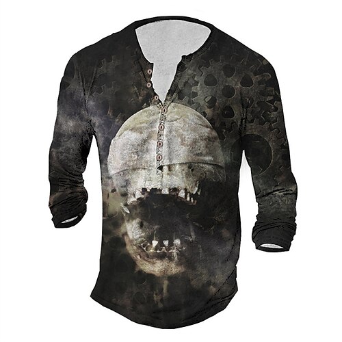 Men's T shirt Tee Henley Shirt Tee Graphic Skull Henley Coffee Black 3D Print Outdoor Daily Long Sleeve Button-Down Print Clothing Apparel Basic Designer Classic Comfortable
Men's T shirt Tee Henley Shirt Tee Graphic Skull Henley Coffee Black 3D Print Outdoor Daily Long Sleeve Button-Down Print Clothing Apparel Basic Designer Classic Comfortable