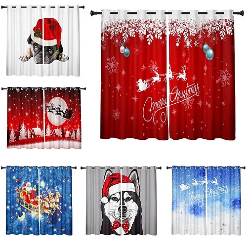 3D Christmas Animal Dog Christmas New Year Gift Curtains Blackout Curtains Printed Thermal Insulated Curtains for Bedroom Living Room Modern Grommet Window Drapes Curtain Drapes
3D Christmas Animal Dog Christmas New Year Gift Curtains Blackout Curtains Printed Thermal Insulated Curtains for Bedroom Living Room Modern Grommet Window Drapes Curtain Drapes