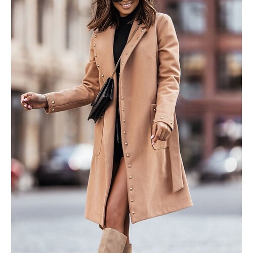 Women's Trench Coat Comfortable Daily Wear Going out With Belt Open Front Turndown Elegant Plain Regular Fit Outerwear Long Sleeve Winter Fall Green Black Khaki S M L XL XXL
Women's Trench Coat Comfortable Daily Wear Going out With Belt Open Front Turndown Elegant Plain Regular Fit Outerwear Long Sleeve Winter Fall Green Black Khaki S M L XL XXL