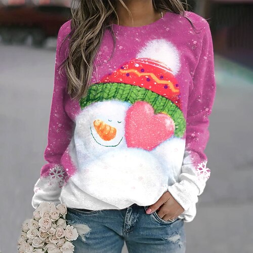 Women's Sweatshirt Pullover Streetwear Pink Graphic Christmas Round Neck Long Sleeve S M L XL 2XL 3XL
Women's Sweatshirt Pullover Streetwear Pink Graphic Christmas Round Neck Long Sleeve S M L XL 2XL 3XL