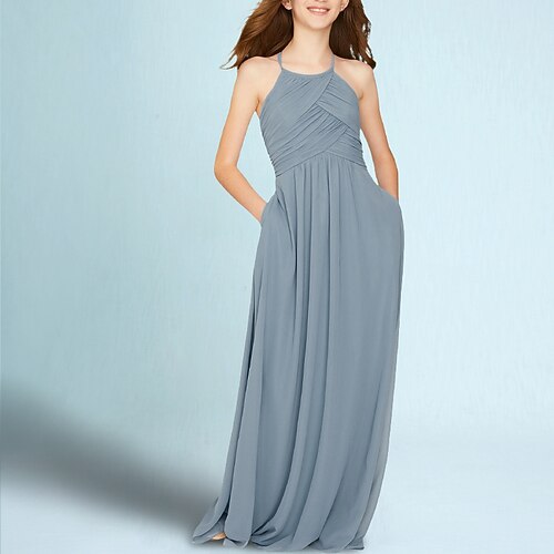 A-Line Floor Length Halter Neck Chiffon Junior Bridesmaid Dresses&Gowns With Ruching Wedding Party Dresses 4-16 Year
A-Line Floor Length Halter Neck Chiffon Junior Bridesmaid Dresses&Gowns With Ruching Wedding Party Dresses 4-16 Year