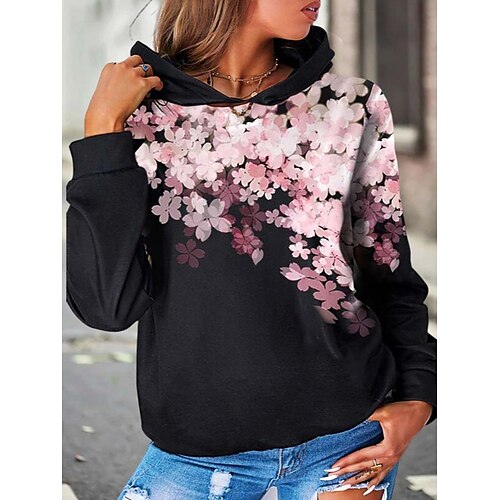 Women's Hoodie Sweatshirt Pullover Streetwear Black Floral Casual Hoodie Long Sleeve S M L XL 2XL 3XL
Women's Hoodie Sweatshirt Pullover Streetwear Black Floral Casual Hoodie Long Sleeve S M L XL 2XL 3XL
