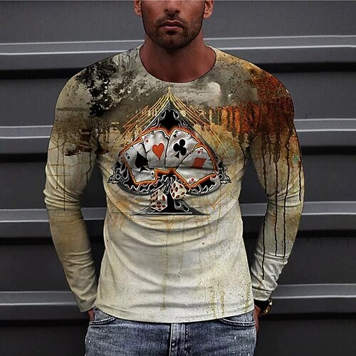 Homens Camiseta Estampas Abstratas Pôquer Gola Redonda Marron Impressão 3D Ao ar livre Rua Manga Longa Imprimir Roupa Básico Esportes Designer Casual
Homens Camiseta Estampas Abstratas Pôquer Gola Redonda Marron Impressão 3D Ao ar livre Rua Manga Longa Imprimir Roupa Básico Esportes Designer Casual