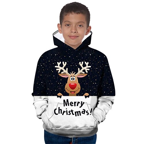 Kids Boys Ugly Christmas Hoodie Pullover Graphic Deer Long Sleeve Pocket Children Top Outdoor Hoodie Active Cute Black Winter 7-13 Years Fall Spring
Kids Boys Ugly Christmas Hoodie Pullover Graphic Deer Long Sleeve Pocket Children Top Outdoor Hoodie Active Cute Black Winter 7-13 Years Fall Spring