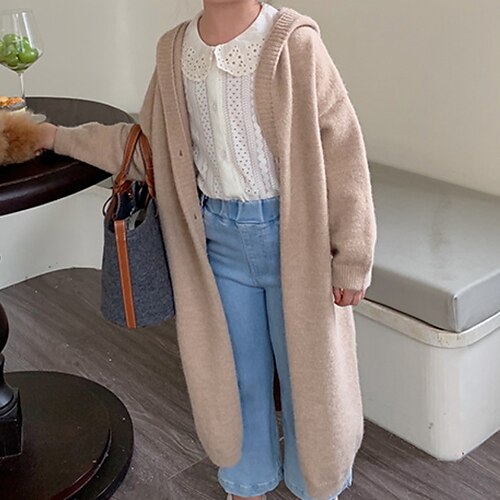 Kids Girls' Cardigan Solid Color Daily Long Sleeve Fashion Cotton 2-8 Years Winter Khaki
Kids Girls' Cardigan Solid Color Daily Long Sleeve Fashion Cotton 2-8 Years Winter Khaki