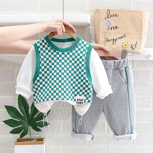 Kids Toddler Boys Hoodie Pants Clothing Set 2 Pieces Long Sleeve Green Orange Plaid Crewneck Daily Casual 1-5 Years
Kids Toddler Boys Hoodie Pants Clothing Set 2 Pieces Long Sleeve Green Orange Plaid Crewneck Daily Casual 1-5 Years