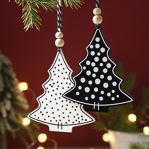 2pcs Black And White Christmas Tree PendantChristmas Decorations Interior Decoration Articles
2pcs Black And White Christmas Tree PendantChristmas Decorations Interior Decoration Articles