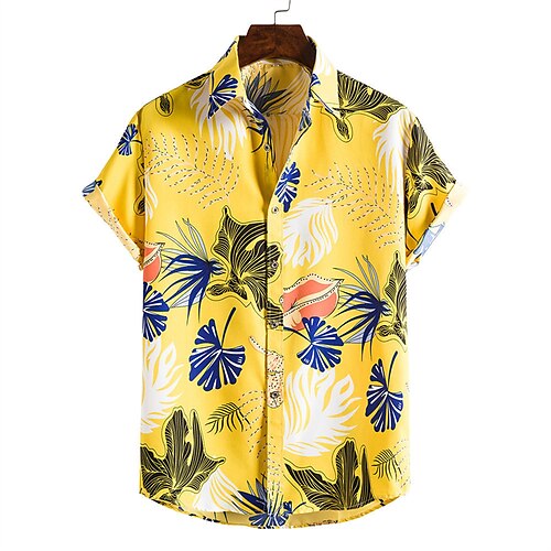 Men's Shirt Summer Hawaiian Shirt Leaves Turndown Black Yellow White Outdoor Daily Short Sleeve Button-Down Print Clothing Apparel Casual Comfortable Beach
Men's Shirt Summer Hawaiian Shirt Leaves Turndown Black Yellow White Outdoor Daily Short Sleeve Button-Down Print Clothing Apparel Casual Comfortable Beach