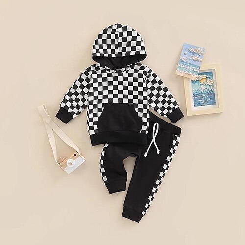 2 Pieces Toddler Boys Hoodie & Pants Outfit Plaid Long Sleeve Cotton Set Outdoor Cool Daily Winter Fall 3-7 Years Black
2 Pieces Toddler Boys Hoodie & Pants Outfit Plaid Long Sleeve Cotton Set Outdoor Cool Daily Winter Fall 3-7 Years Black