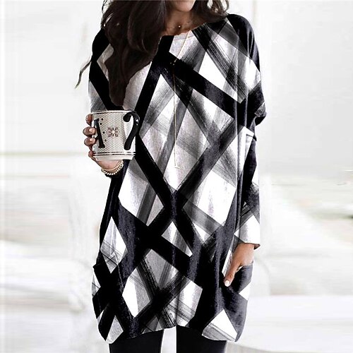 Women's Casual Dress T Shirt Dress Tee Dress Shift Dress Blue Red Gray Long Sleeve Geometric Pocket Winter Fall Autumn Crew Neck Winter Dress Fall Dress Loose Fit 2022 S M L XL XXL 3XL
Women's Casual Dress T Shirt Dress Tee Dress Shift Dress Blue Red Gray Long Sleeve Geometric Pocket Winter Fall Autumn Crew Neck Winter Dress Fall Dress Loose Fit 2022 S M L XL XXL 3XL