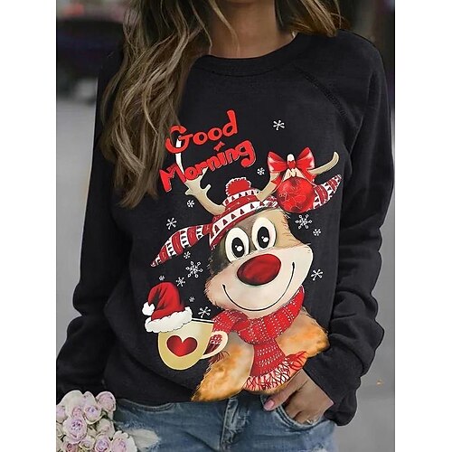 Women's Sweatshirt Pullover Streetwear Christmas Light Blue dark brown Olive Green Graphic Christmas Round Neck Long Sleeve S M L XL 2XL 3XL
Women's Sweatshirt Pullover Streetwear Christmas Light Blue dark brown Olive Green Graphic Christmas Round Neck Long Sleeve S M L XL 2XL 3XL