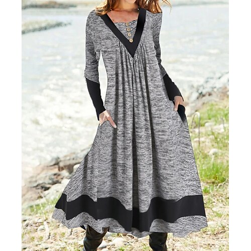 Women's T Shirt Dress Tee Dress Swing Dress Midi Dress Gray Long Sleeve Print Print Winter Fall Square Neck Stylish Modern Fall Dress 2022 S M L XL 2XL 3XL / Winter Dress
Women's T Shirt Dress Tee Dress Swing Dress Midi Dress Gray Long Sleeve Print Print Winter Fall Square Neck Stylish Modern Fall Dress 2022 S M L XL 2XL 3XL / Winter Dress