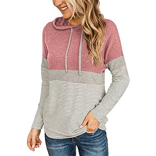 Women's Hoodie Sweatshirt Pullover Basic Green Black Blue Color Block Stripes Street Hoodie Long Sleeve S M L XL 2XL
Women's Hoodie Sweatshirt Pullover Basic Green Black Blue Color Block Stripes Street Hoodie Long Sleeve S M L XL 2XL