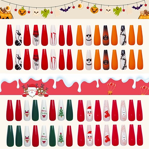 30 Pieces of Christmas Halloween Nail Nail Piece Christmas Supplies Small Gifts for the Elderly to Wear Manicure
30 Pieces of Christmas Halloween Nail Nail Piece Christmas Supplies Small Gifts for the Elderly to Wear Manicure