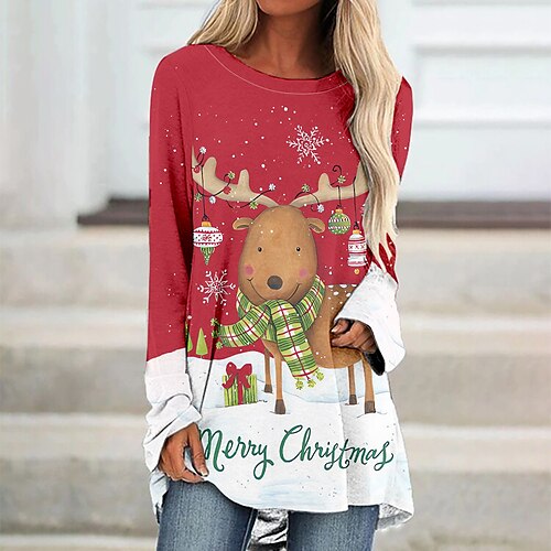 Women's Christmas T Shirt Dress Tee Dress Print Dress Light Pink Long Sleeve Animal Print Patchwork Print Fall Spring Crew Neck Classic Modern Fall Dress Loose Fit 2022 S M L XL 2XL 3XL 4XL
Women's Christmas T Shirt Dress Tee Dress Print Dress Light Pink Long Sleeve Animal Print Patchwork Print Fall Spring Crew Neck Classic Modern Fall Dress Loose Fit 2022 S M L XL 2XL 3XL 4XL