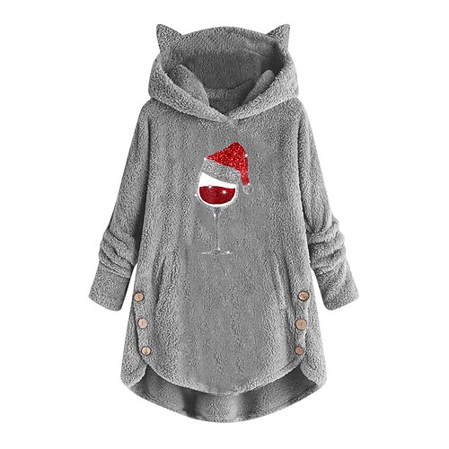 Women's Hoodie Sweatshirt Pullover Sherpa Fleece Teddy Christmas Button Pink Red Gray Graphic Christmas Hoodie Long Sleeve Fleece S M L XL 2XL
Women's Hoodie Sweatshirt Pullover Sherpa Fleece Teddy Christmas Button Pink Red Gray Graphic Christmas Hoodie Long Sleeve Fleece S M L XL 2XL