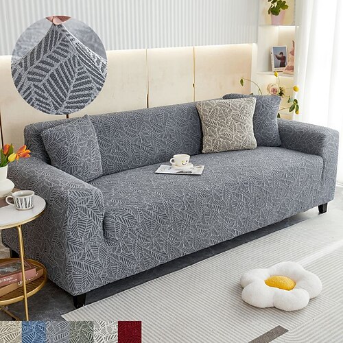 Stretch Sofa Cover Slipcover Jacquard Elastic Sectional Couch Armchair Loveseat 4 or 3 Seater L Shape Grey Botanical Plants Soft Durable Washable
Stretch Sofa Cover Slipcover Jacquard Elastic Sectional Couch Armchair Loveseat 4 or 3 Seater L Shape Grey Botanical Plants Soft Durable Washable