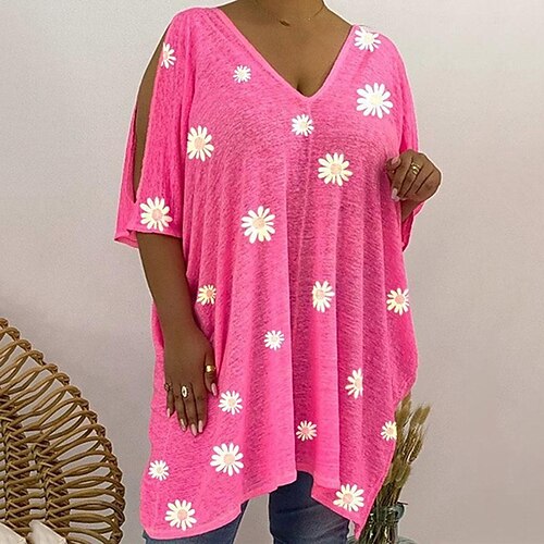 Women's Plus Size Tops Tunic Shirts T shirt Tee Leopard Color Block Cut Out Print Half Sleeve V Neck Casual Daily Going out Polyester Winter Fall Pink Yellow
Women's Plus Size Tops Tunic Shirts T shirt Tee Leopard Color Block Cut Out Print Half Sleeve V Neck Casual Daily Going out Polyester Winter Fall Pink Yellow