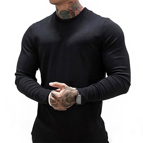 Homens Camiseta Cor Sólida Gola Redonda Preto Cinzento Branco Rua Casual Manga Longa Roupa Algodão Esportes Moda Simples Clássico
Homens Camiseta Cor Sólida Gola Redonda Preto Cinzento Branco Rua Casual Manga Longa Roupa Algodão Esportes Moda Simples Clássico