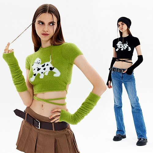 Spicy Girls Punk & Gothic Y2K Year 2000 Masquerade Crop Top Loose Pants Women's Japanese Cosplay Costumes Green / Black / Gloves
Spicy Girls Punk & Gothic Y2K Year 2000 Masquerade Crop Top Loose Pants Women's Japanese Cosplay Costumes Green / Black / Gloves
