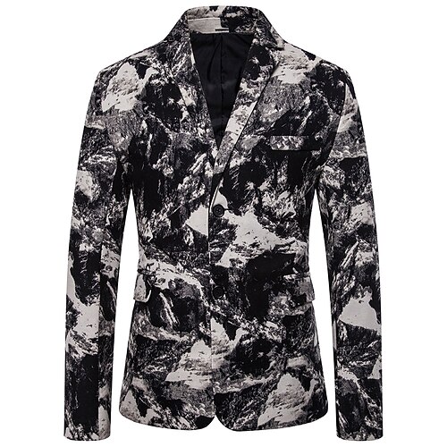 Men's Fashion Blazer Regular Standard Fit Tie Dye Single Breasted Two-buttons Black 2022
Men's Fashion Blazer Regular Standard Fit Tie Dye Single Breasted Two-buttons Black 2022