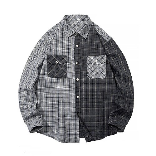 Men's Shirt Plaid / Check Turndown Black / Gray Casual Daily Long Sleeve Button-Down Clothing Apparel Cotton Basic Fashion Streetwear Classic
Men's Shirt Plaid / Check Turndown Black / Gray Casual Daily Long Sleeve Button-Down Clothing Apparel Cotton Basic Fashion Streetwear Classic