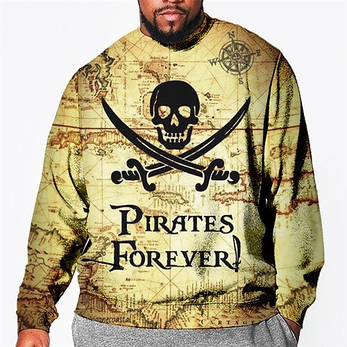 Men's Plus Size Pullover Sweatshirt Big and Tall Graphic Crew Neck Long Sleeve Spring & Fall Basic Fashion Streetwear Comfortable Casual Sports Tops / Skull
Men's Plus Size Pullover Sweatshirt Big and Tall Graphic Crew Neck Long Sleeve Spring & Fall Basic Fashion Streetwear Comfortable Casual Sports Tops / Skull