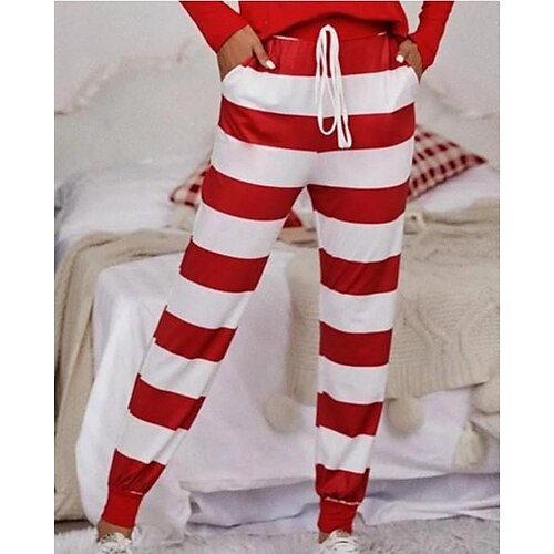 Women's Joggers Pants Trousers Loungewear Red Casual Christmas Casual Daily Side Pockets Baggy Micro-elastic Full Length Comfort Color Block S M L XL
Women's Joggers Pants Trousers Loungewear Red Casual Christmas Casual Daily Side Pockets Baggy Micro-elastic Full Length Comfort Color Block S M L XL
