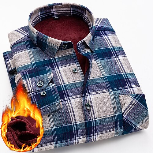 Men's Dress Shirt Plaid Shirt Fleece Shirt Plaid Turndown Sea Blue Dark GrayRed BlackGreyNavy Blue Blue Dusty Blue Casual Daily Long Sleeve Button-Down Warm Clothing Apparel Cotton Basic Fashion
Men's Dress Shirt Plaid Shirt Fleece Shirt Plaid Turndown Sea Blue Dark GrayRed BlackGreyNavy Blue Blue Dusty Blue Casual Daily Long Sleeve Button-Down Warm Clothing Apparel Cotton Basic Fashion