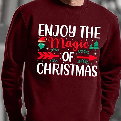 Men's Sweatshirt Pullover Red Navy Blue Black Crew Neck Graphic Letter Print Christmas Sports & Outdoor Sports Basic Cool Casual Fall Spring Clothing Apparel Hoodies Sweatshirts Long Sleeve
Men's Sweatshirt Pullover Red Navy Blue Black Crew Neck Graphic Letter Print Christmas Sports & Outdoor Sports Basic Cool Casual Fall Spring Clothing Apparel Hoodies Sweatshirts Long Sleeve