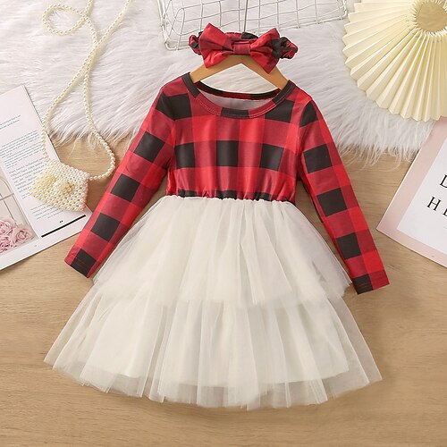 Kids Girls' Dress Plaid A Line Dress Dress School Long Sleeve Active Dress 7-13 Years Winter Red / Fall
Kids Girls' Dress Plaid A Line Dress Dress School Long Sleeve Active Dress 7-13 Years Winter Red / Fall