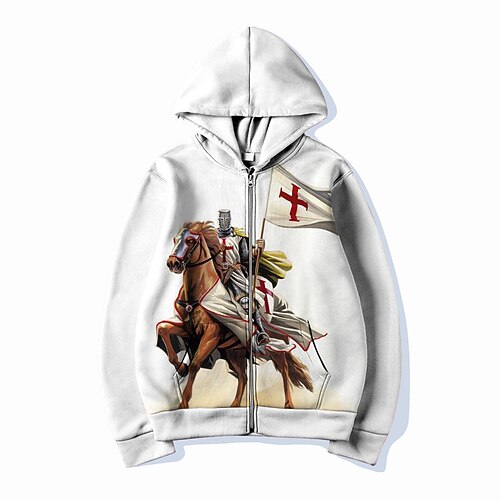 Men's Full Zip Hoodie Jacket Black White Hooded Templar Cross Knights Templar Graphic Prints Zipper Print Sports Outdoor Daily Sports 3D Print Streetwear Designer Casual Spring Fall Clothing
Men's Full Zip Hoodie Jacket Black White Hooded Templar Cross Knights Templar Graphic Prints Zipper Print Sports Outdoor Daily Sports 3D Print Streetwear Designer Casual Spring Fall Clothing
