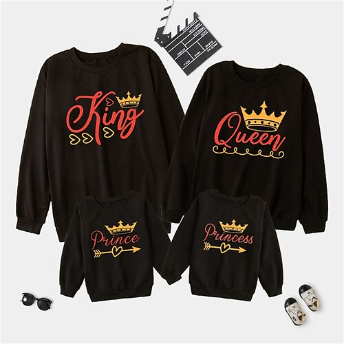 Family Look Sweatshirt Graphic Heart Letter Casual Crewneck Black Long Sleeve Daily Matching Outfits
Family Look Sweatshirt Graphic Heart Letter Casual Crewneck Black Long Sleeve Daily Matching Outfits