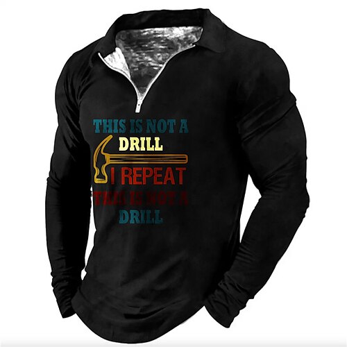 Men's Collar Polo Shirt Golf Shirt Letter Graphic Prints Hammer Turndown Black Brown 3D Print Outdoor Street Long Sleeve Zipper Print Clothing Apparel Fashion Designer Casual Breathable
Men's Collar Polo Shirt Golf Shirt Letter Graphic Prints Hammer Turndown Black Brown 3D Print Outdoor Street Long Sleeve Zipper Print Clothing Apparel Fashion Designer Casual Breathable