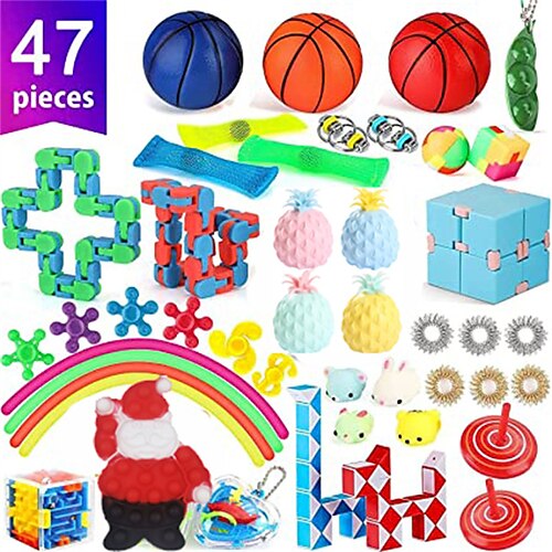 Sensory Fidget Toys Set - 47pcs - Anxiety Relief Relieve Stress Relief and Anxiety Toy Bundle for Children and Adults Suitable for Birthday Parties Holiday Games Relaxing Entertainment
Sensory Fidget Toys Set - 47pcs - Anxiety Relief Relieve Stress Relief and Anxiety Toy Bundle for Children and Adults Suitable for Birthday Parties Holiday Games Relaxing Entertainment