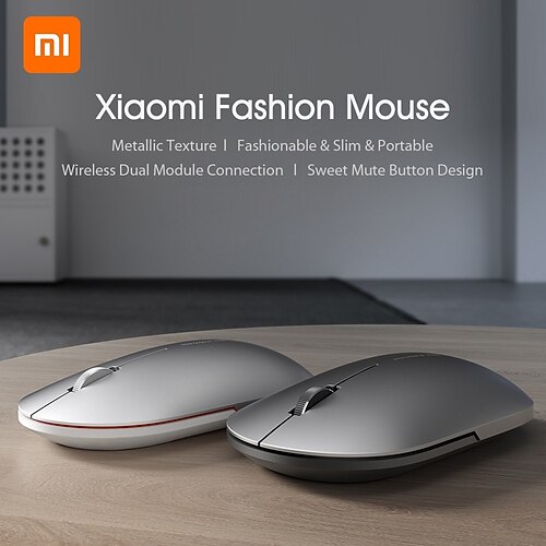 Xiaomi Mi Fashion Wireless Mouse Gaming Mouses 1000DPI 2.4GHz WiFi link Optical Mouse Metal Portable Computer Mouse
Xiaomi Mi Fashion Wireless Mouse Gaming Mouses 1000DPI 2.4GHz WiFi link Optical Mouse Metal Portable Computer Mouse